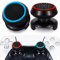 Playrealm FPS Lot de 2 rallonges de joysticks et 4 coques en silicone pour manette PS5 Dualsenese et PS4 (Rouge+Bleu)