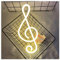 ENUOLI Musiknote Neonzeichen LED Music Note Neon Lichter Wanddekoration USB oder Batteriebetriebene Kreative Musiksymbol Nachtlicht Wohnzimmer Mädchen Raumdekor Bar Party Geburtstagsgeschenk (warmwei