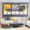 HSFFBHFBH Retour vers le futur voiture affiche Art peintures toile affiche impression classique film photos décor à la maison garçon enfant cadeau 60x80cm (24x31in) x3pcs sans cadre