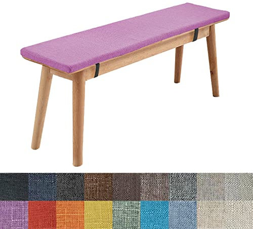 WTHYGB Bankauflage Bankkissen 75 X 30 X 5CM Waschbare Rutschfestes 5CM Dickes Gartenbank Sitzkissen mit Abnehmbarem Bezug, Stuhlkissen für Garten Terrasse Esszimmer Küche, 148 Größen (Helles Lila)