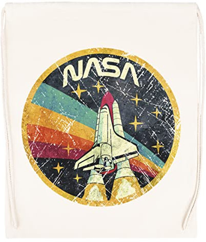 Vendax USA Raum Agentur Jahrgang Farben V03 - NASA Beige Turnbeutel mit Kordelzug Drawstring Gym Bag Backpack