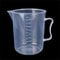 LTKJ Bicchiere graduato in plastica trasparente riutilizzabile per miscelare vernice, macchia, resina epossidica, 1000 ml