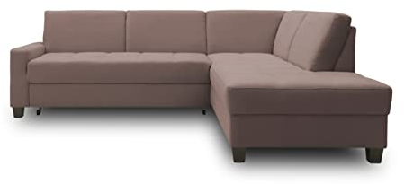 DOMO. collection Ecksofa Londrina, Sofa in L-Form, Eckcouch, Ecksofa, Polsterecke 243 x 209 x 84 cm (BxTxH), taupe