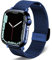 DEALELE Strap Compatible with Apple Watch 42mm 41mm 40mm 38mm, Stainless Steel Metal Mesh Replacement Bands for Apple Watch Series 10/9 / 8/7 / 6/5 / 4/3 / SE Women Men, Blue