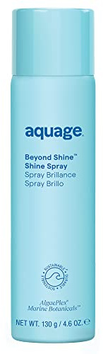 AQUAGE Beyond Shine, Fine-Mist Silkening and Glossing Spray, Creates Shine, Thermal-Pressing Product that Polishes, Silkens, and Smooths Curly Texture, 4.6 fl. oz