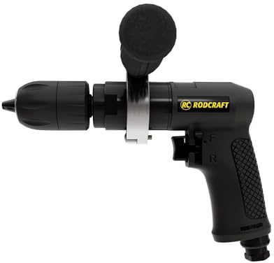 Rodcraft RC4560 Druckluft Bohrmaschine, Drehzahl 800 U/min, 400 Watt Leistung, bis 13 mm,