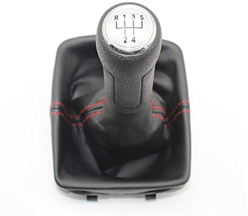 GOBBIS Auto Schaltknauf,Schalthebel Auto Passend Für VW Polo 9N 9N2. Für GTI 2002 2003 2004 2005 2006 2006 2007 2008 2009 2010 Auto-Styling 5-Gang-Gang-Umschaltknopfknopf