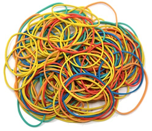 fiXte Rubber Bands Strong Stretchy Elastic Assorted Colours Home School Office Work 100g