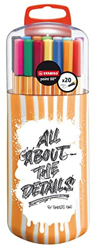 STABILO - Fineliner - point 88-20er Zebrui - Snooze One Edition - mit 20 verschiedenen Farben