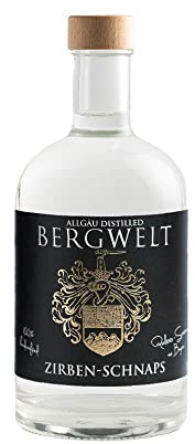 Zirbenschnaps 36% Vol. (1 x 0,5 l) - Hochwertiger Zirbenschnaps aus der renommierten Bergwelt Brennerei im Allgäu - Genuss mit Alpenflair.