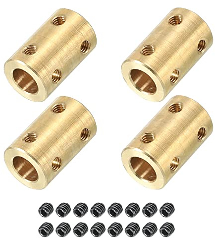 PATIKIL Albero Accoppiatore Connettore L22 x D14 8mm a 8mm Alesaggio Rigido Accoppiamento Motore Albero Giunto Connettore con Vite per Stampanti 3D 4pz