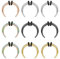 ZS 9 Stück 14G 16G Pincher Tapers Septumringe, Edelstahl Buffalo Horseshoe Stretcher Expander Piercing Zum Dehnen Von Durchbohrten Nasen Ohr Messgeräten (14G, 10mm)