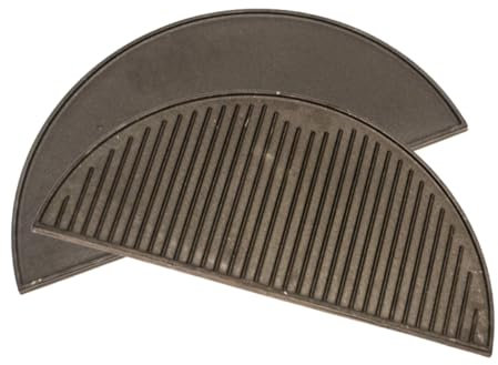 KAMADO BONO - Piastra a Doppia Faccia in Ghisa per Sistema di Cottura a Due Zone per Barbecue, Diametro 44,5 cm, Facile da Pulire, 2 in 1, Compatibile con Dispositivo Kamado Bono Media