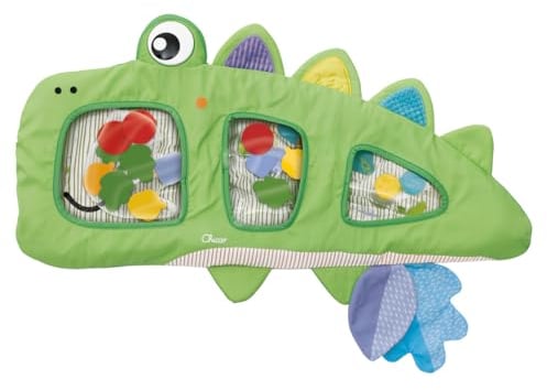 Tapis sensoriel Crocodile, stimulation sensorielle et développement de bébé, avec de l'eau, différentes textures, formes et couleurs, aide à développer les compétences logiques et manuelles, jeux pour bébés de 6 à 36 mois