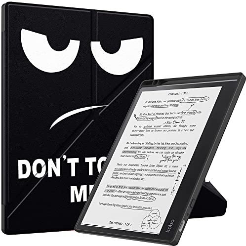 YBROY Coque pour Kobo Elipsa 2E Tablette, avec Fonction Veille/Réveil Automatique, Premium PU Cuir Flip Case, Housse pour Kobo Elipsa 2E.(Gros Yeux)