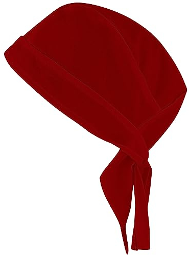 PALLTEX Gordon Unisex Kochmütze Herren Kochmütze Damen Einheitsgröße Kochmütze Schwarz/Weiss (Rot 1 Stück)