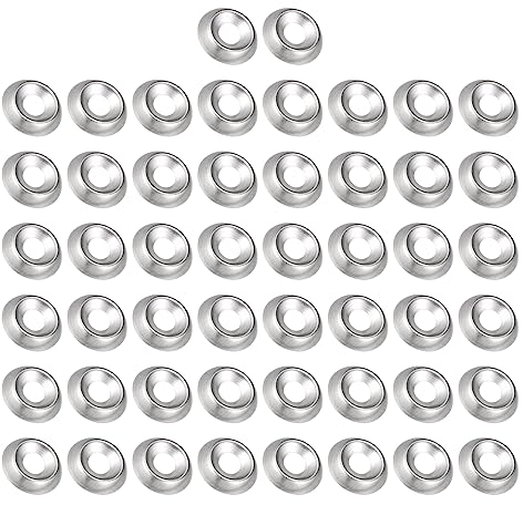 QUARKZMAN 4 x 11 x 2.3mm Coppa Rondella x 150pz Svasata Ferramenta per Casa Riparazione, [Argento, #6 304 Inossidabile Acciaio]