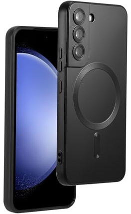 Yetagso Coque magnétique pour Samsung Galaxy S21 Ultra - En silicone souple - Fine - Anti-rayures - Avec protection d'appareil photo - Compatible avec MagSafe - Noir