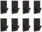 Giookuj Klebehaken Schwarz SUS304 Edelstahl Handtuchhaken Selbstklebend Haken ohne Bohren 8 Packs