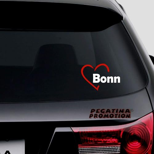 Rakelfix Herzstadt I Love Bonn ca. 20cm Aufkleber Autoaufkleber Herz Liebe Aufkleber Sticker Decal Auto UV & Waschanlagenfest Profi-Qualität