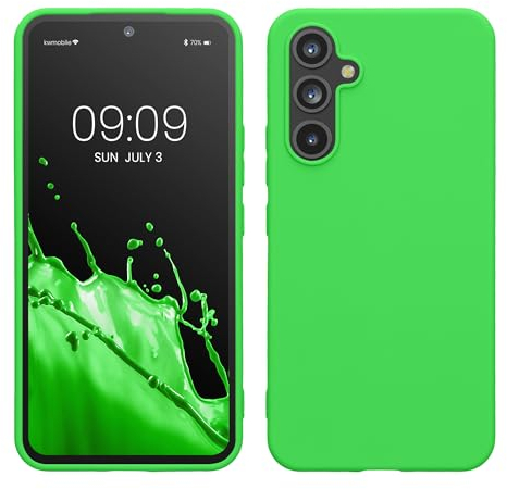 kwmobile Custodia Compatibile con Samsung Galaxy A54 5G Cover - Back Case per Smartphone in Silicone TPU - Protezione Gommata - verde fluorescente