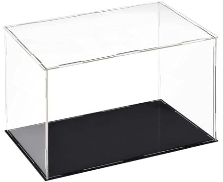 Toolzia Vitrine en acrylique transparent pour comptoir, boîte de rangement pour figurines d'action, jouets, objets de collection (30 x 20 x 20 cm)