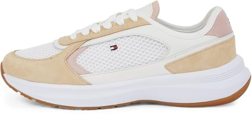Tommy Hilfiger Runner Sneaker Mujer Sporty Low Top, Beige (Clayed Pebble), 36