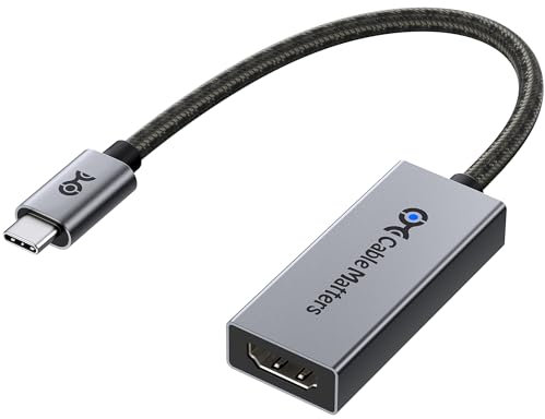 Cable Matters 48Gbps Adaptateur USB C vers HDMI 2.1 pour macOS, Prise en Charge HDR 8K@60 Hz/4K@240 Hz, Adaptateur Thunderbolt 4 vers HDMI 2.1, Adaptateur HDMI 2.1 USB C, Compatible avec iPhone 16/15