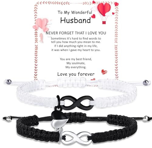 partnerarmbänder Matching Armbänder unendlichkeitszeichen Armbänder für Paare Weihnachten Jahrestag Valentinstag pärchen Geschenke für Freundin Liebhaber Ehemann Ehefrau (Happy Anniversary )