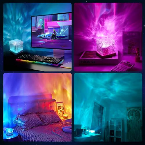 AIBAOBAO Galaxy Projector Light for Bedroom, Northern Lights Projector, Ocean Wave Sensory Light with 16 Colors, 30 Lighting Modes Star for Kids, Ceiling Projector Night Light for Party/Game Rooms