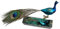 Krebs Glas Lauscha - Christbaumschmuck/Glasvogel - Motiv: Pfau - Farbe: Blau - Größe: 28 cm - Made in Germany
