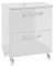 .Deftrans - Waschbeckenunterschrank 80 cm stehend – Waschbecken mit unterschrank Weiß Hochglanz – Waschtisch mit Unterschrank und Schubladen – Badezimmermöbel für Moderne Bäder - 80 x 60 x 40 - [cm]