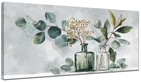 Malen Nach Zahlen XXL Blume 30x60cm, Malen Nach Zahlen Erwachsene Vase, Paint by Numbers mit Pinseln und Acrylfarben, DIY Ölgemälde Set Erwachsene für Zimmer Deko, Geschenke für Frauen/ Männer Y3-1064