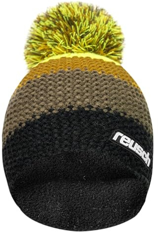 Reusch Strickmütze für Damen & Herren | warm & weich | mit Fleecefutter | elastische Passform, mit Bommel, Wintermütze für Ski, Wandern, Outdoor & Freizeit, Enzo Beanie