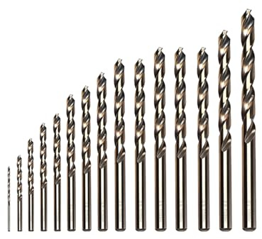 M35 Cobalt Drill Bits for Metal & Hard Steel, 15pcs Multi-Purpose Set