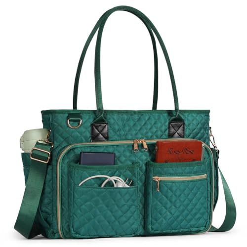 APXEL Laptoptasche Damen 15,6 Zoll Lehrertasche Groß Aktentasche Tasche mit 2 Seitentaschen, Notebooktasche Computertasche Umhängetasche Laptop Tasche für Büro Business Schule