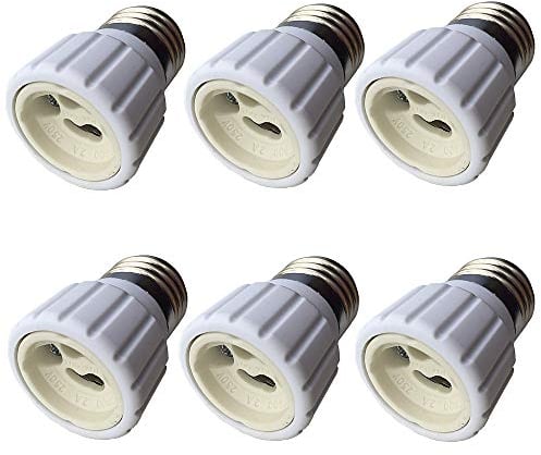 DZYDZR 6pcs Conversione Portalampada E27 a GU10 Adattatore Adatto Per Lampadine a LED