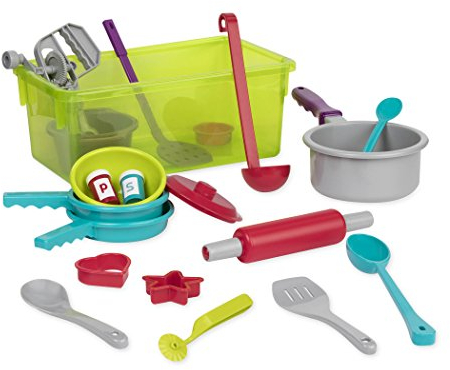 Battat - Set da cucina - Set di piatti per giocare per finta - Giocattoli da cucina in plastica per bambini dai 3 anni+ (21 pezzi)