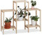 Relaxdays Étagère pour Plantes en Bois Support Pot de Fleurs en escalier décoration, Nature