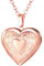 U7 Amulett zum Öffnen Damen Medaillon zum Öffnen für Bilder Rosegold Herzkette mit Bild Foto Amulett Heart Locket Necklace Halskette Herzanhänger Charm Modeschmuck für Liebe Freundin