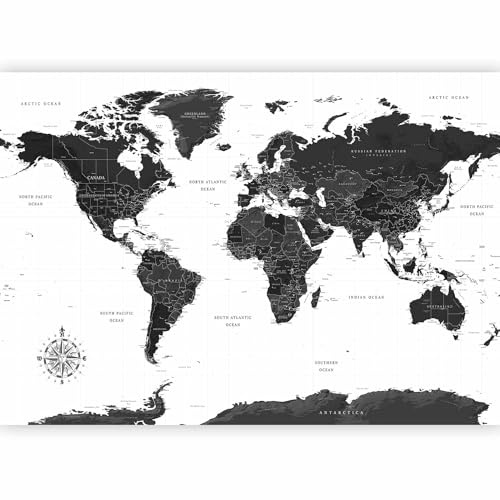 murando - Papier Peint Panoramique Intissé, Carte du Monde, 250x175 cm | Fabrication EU, Tapisserie Murales Papier Peint, Revêtement Mural, Papiers Peints, Poster Mural, Cartes, Décoration