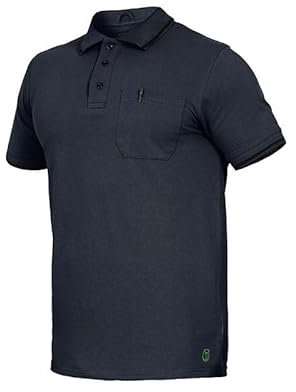 Leibwächter Polo-Shirt Herren Flex-Line – Marine – Gr. XL – Poloshirt mit Brusttasche – Kurzarm Poloshirts mit 3 Knöpfen – 50% Baumwolle 50% Polyester – Sommer Arbeitsbekleidung für Herren