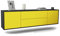 Dekati Lowboard Cincinnati hängend (180x49x35cm) Korpus anthrazit matt - Front Gelb - Push to Open