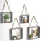 J JACKCUBE DESIGN Wanddekoration, schwebende hängende quadratische Regale, Wandmontage, rustikales Holzwürfel, Ausstellungsregal, Schattenboxen, dekorative Boho-Heimdekoration für Wohnzimmer,