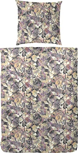 Primera Bettwäsche Mako-Satin Krokus Größe 155x220 cm (80x80 cm)