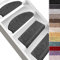 Floordirekt Hochflor-Stufenmatten Bali | Halbrund oder Eckig | Treppenmatten in 11 Farben | Strapazierfähig & pflegeleicht | Stufenteppich für Innen (Anthrazit, Eckig 65 x 23,5 cm)