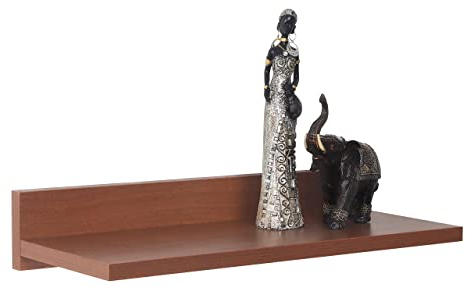 RICOO Étagère Murale Rangement 45 x 8 x 19 cm WM056-ER Tablette Flottante Chêne Marron Rustique