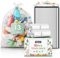 Teivio Lot de 80 grands sacs poubelle de 50 litres – Sacs poubelle épais à bascule pour salle de bain, cuisine, bureau, convient aux poubelles de 45 à 50 L, transparent