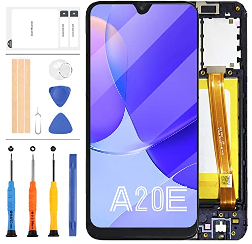 LADYSON Für Samsung Galaxy A20e 2019 Bildschirm Ersatz A202 A202D A202F A202U A202DS A202F/DS LCD Display Touchscreen Digitizer Assembly with Rahmen