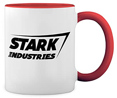 Stark Industries Iron Man Avenger Blanc tasse à café avec Red Rim et poignée Mug